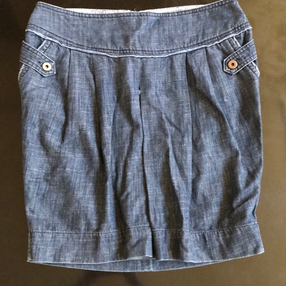 Network denim look knee length skirt - Picture 1 of 5